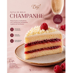 FATIA FRAMBOESA COM CHAMPAGNE