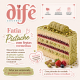 Fatia de bolo Pistache com frutas vermelhas- Calda extra de Ninho