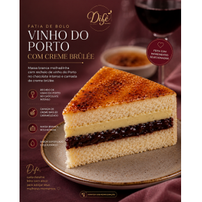 FATIA VINHO DO PORTO- BRIGADEIRO COM VINHO DO PORTO E CRENE BRULLE