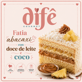 FATIA ABACAXI COM DOCE DE LEITE E COCO
